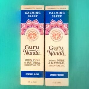 Lot of 2  Guru Nanada Synergy Blend essential oils.